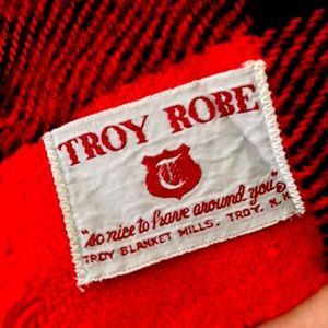 Vintage Troy Robe leisure tartan blanket/throw